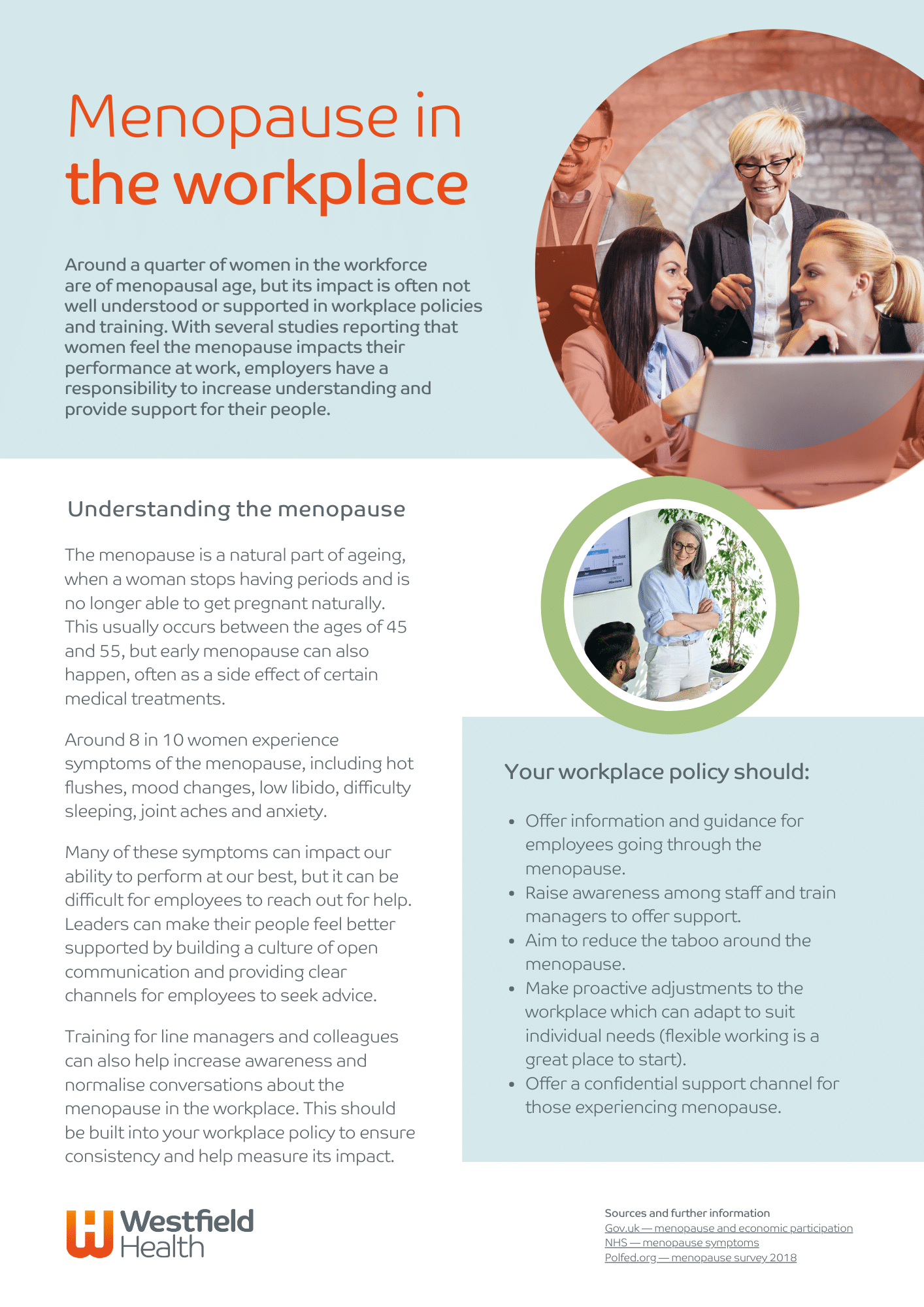 Guide pour les leaders: Ménopause et bien-être au travail