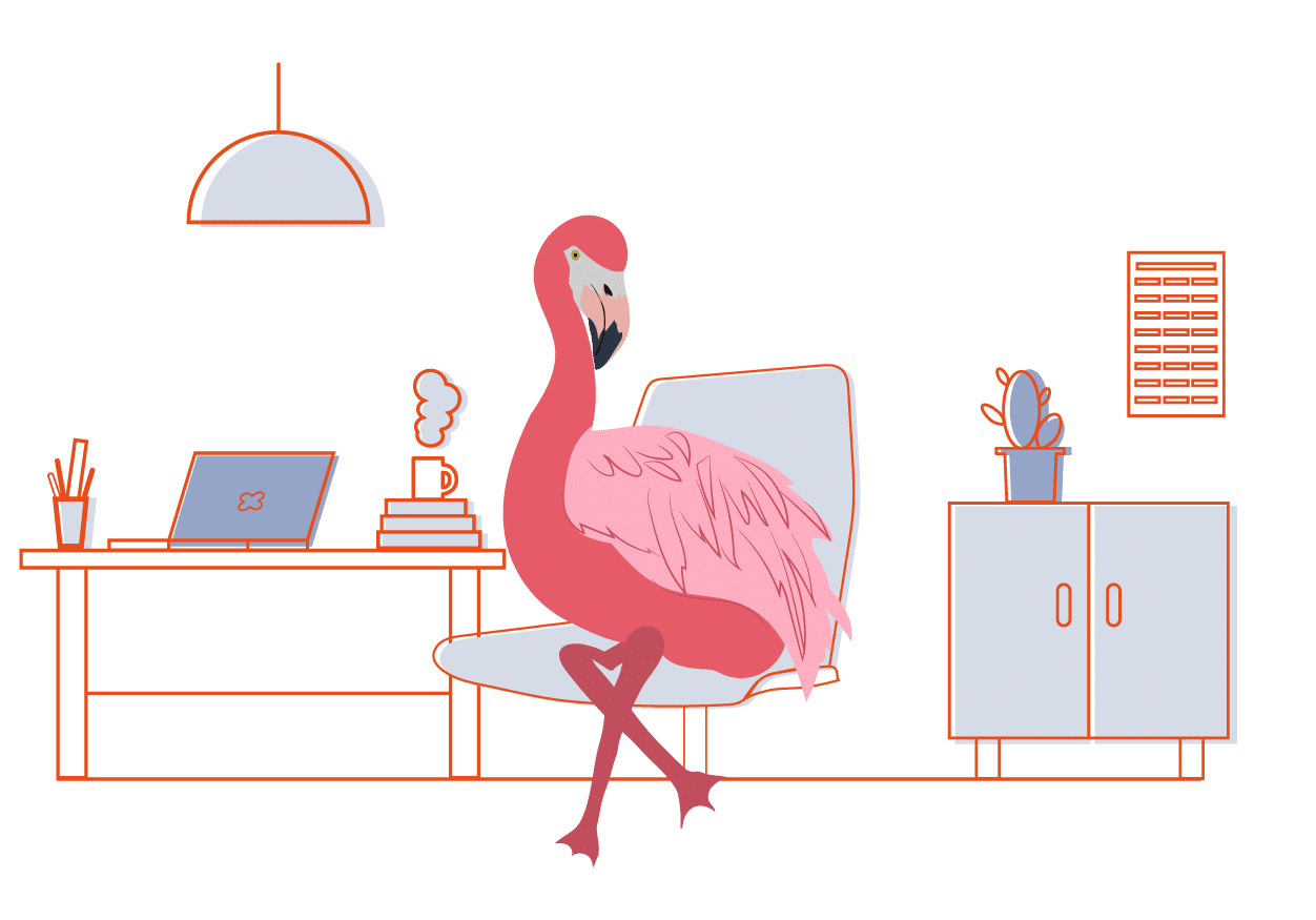 De gekruiste flamingo