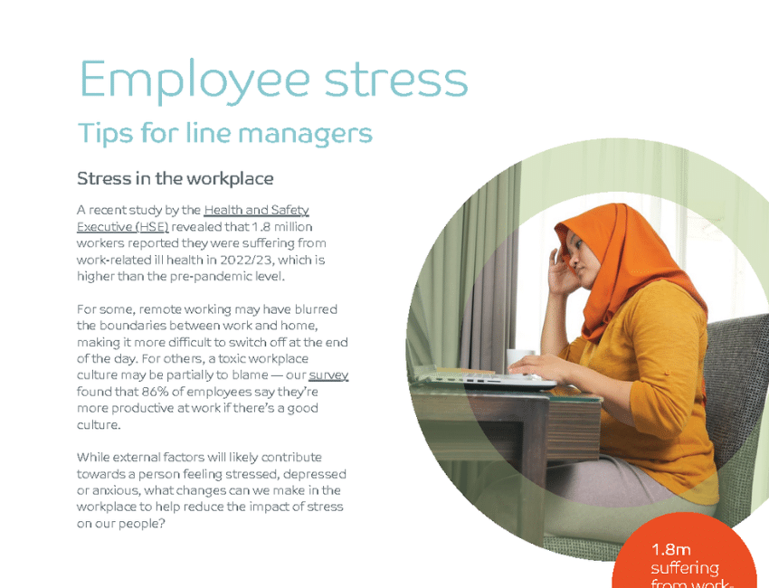 Conseils pour les managers : Sensibilisation au stress